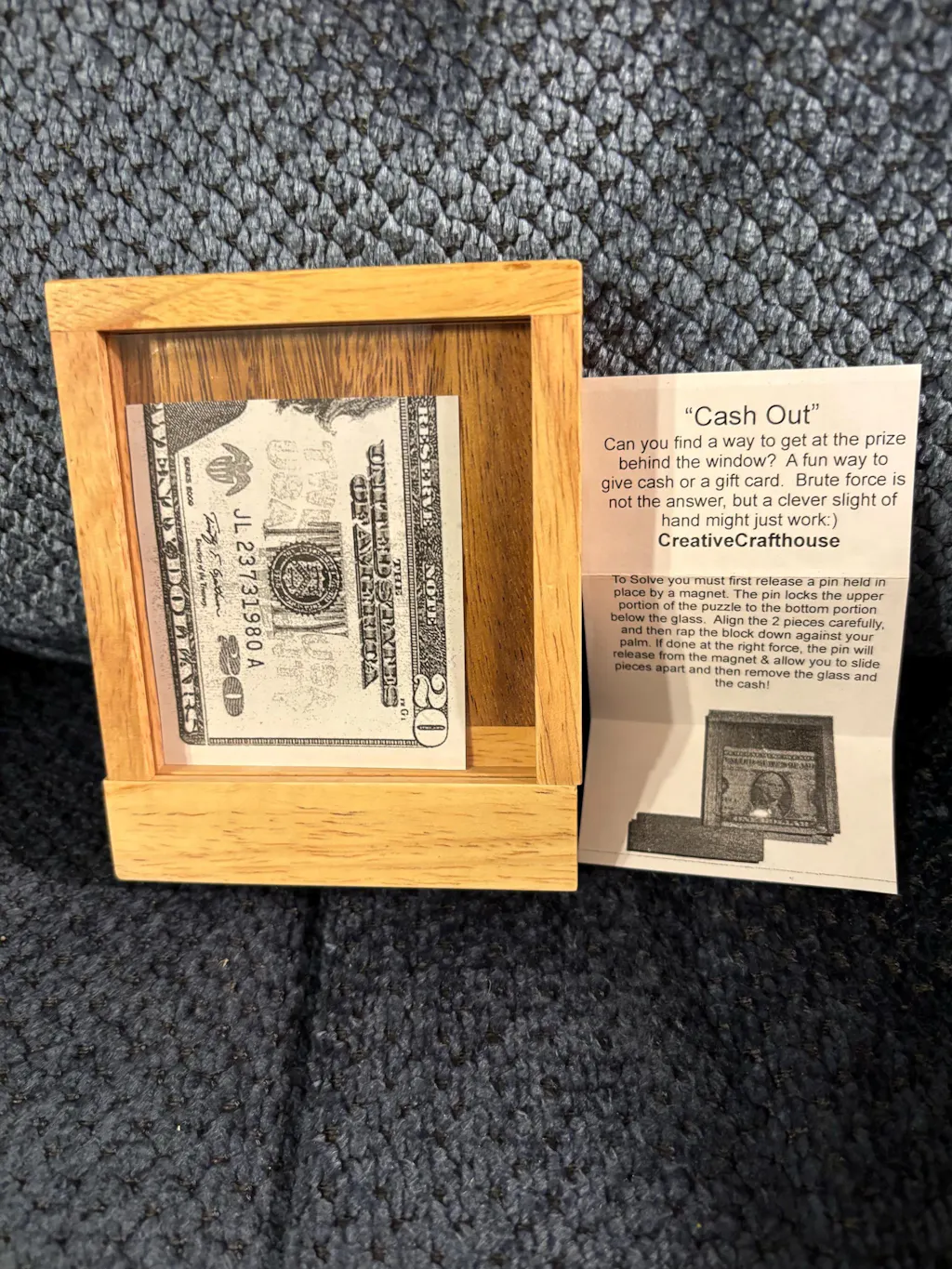 Cash Out Gift Card Puzzle Box | Personalizable Cash Money Box