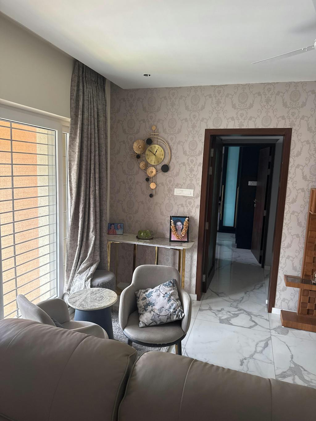 Decorative Metal Wall Clock 38 inches