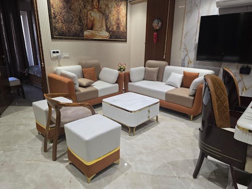 Designer Square Marble Storage Center Table