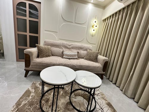 Classic Designer Round Coffee Table Set of 2