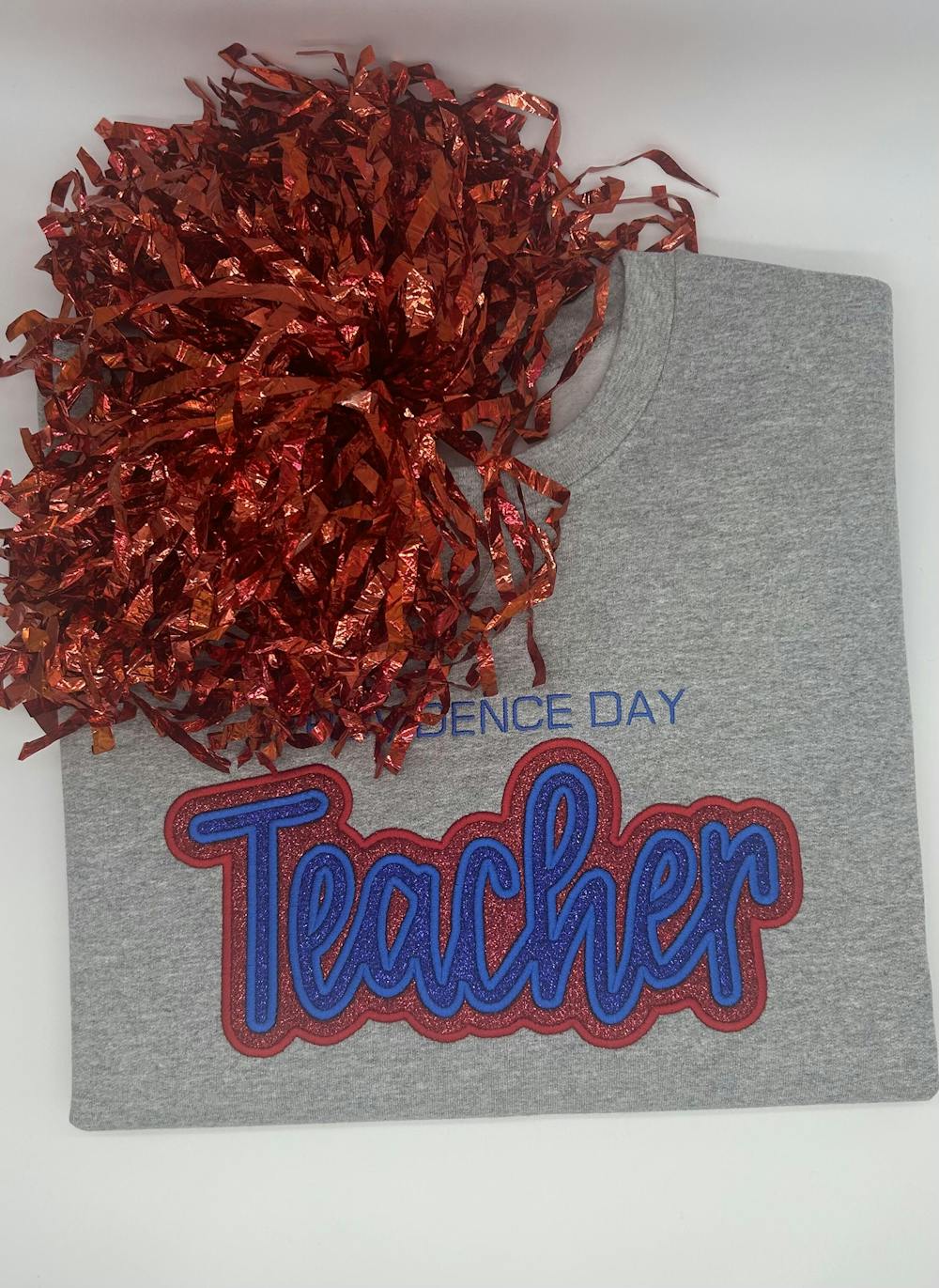 Teacher Satin Stitch Double Applique