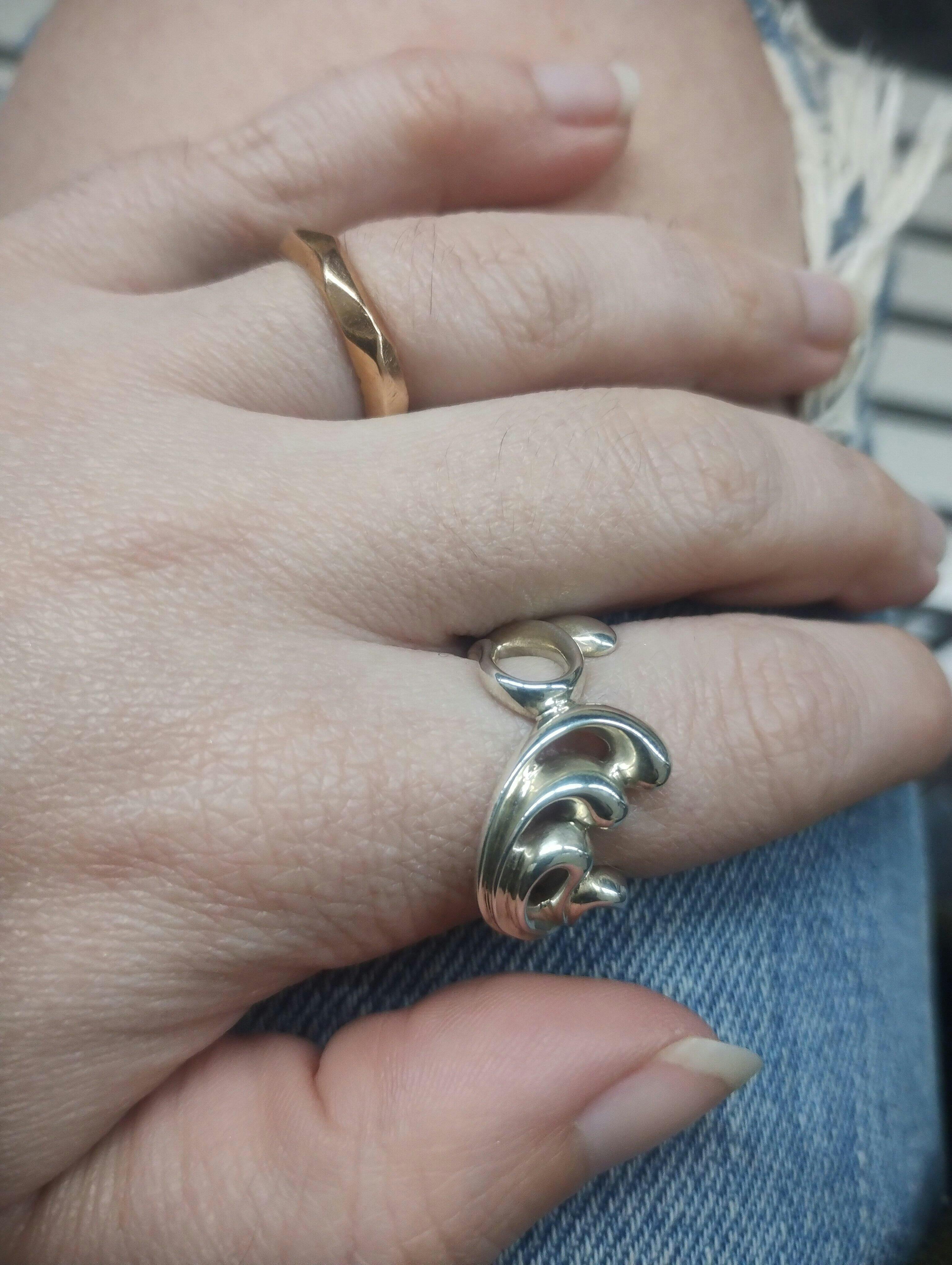Distinctive Unisex Aria Ring handmade in 925 Silver by Crush Jewel BCN