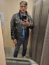 Men's Four Corners Leather Jacket Black