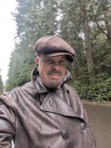 Men's Mid Length 740N Leather Pea Coat