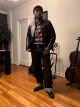 Men's 1930s Newsboy Leather Jacket Cowhide