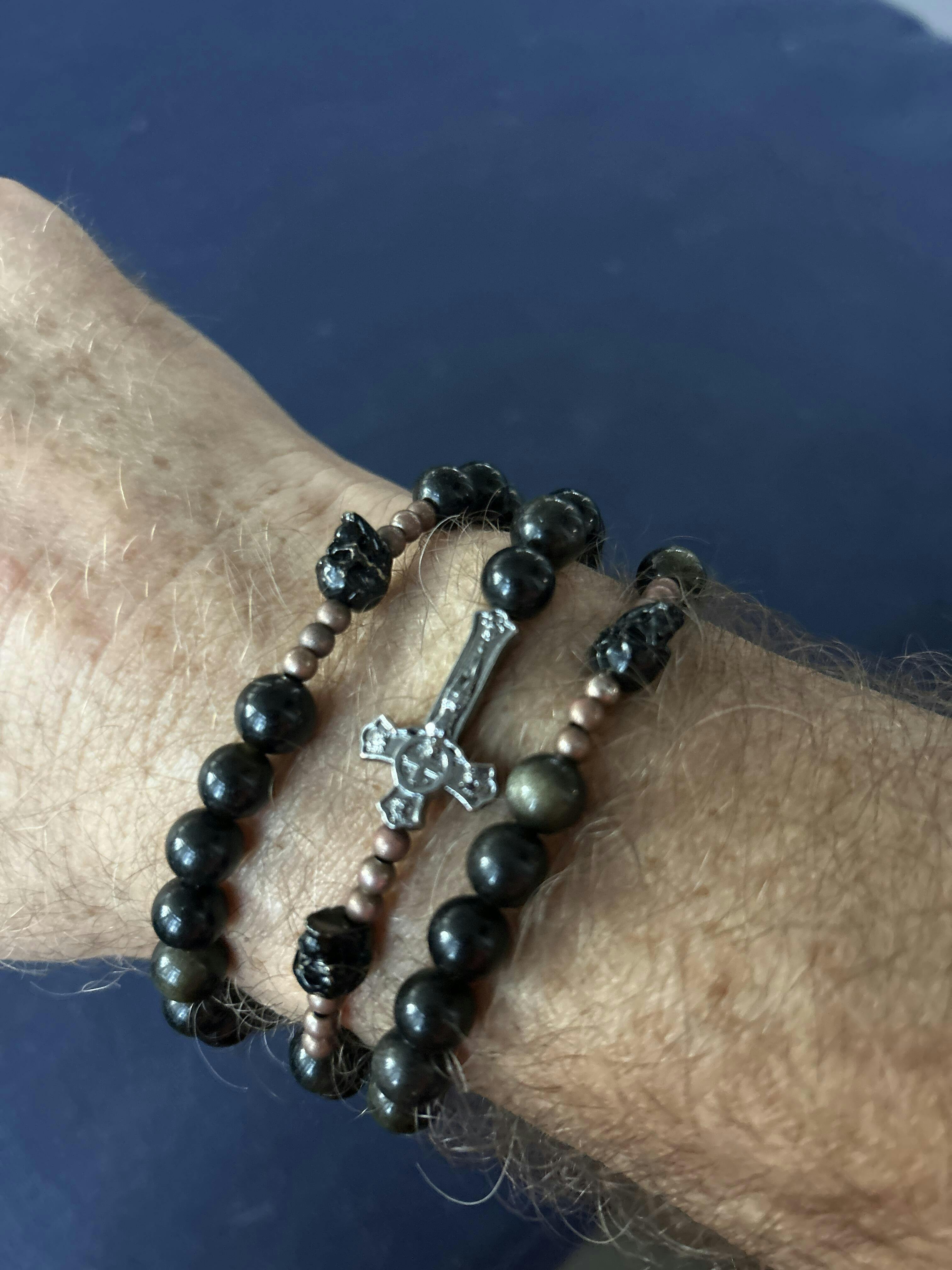 Memento Mori | Triple Wrap Rosary Bracelet – Crux Invicta
