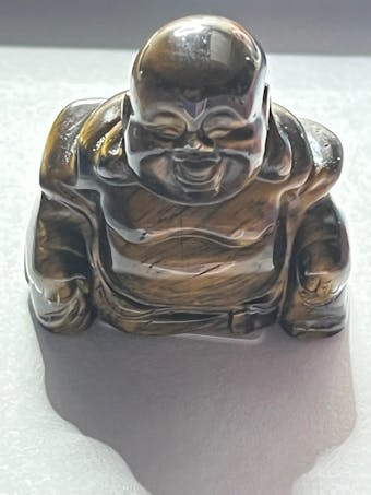Tiger Eye Laughing Buddha – Luck, Strength & Joyful Protection