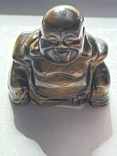 Tiger Eye Laughing Buddha – Luck, Strength & Joyful Protection