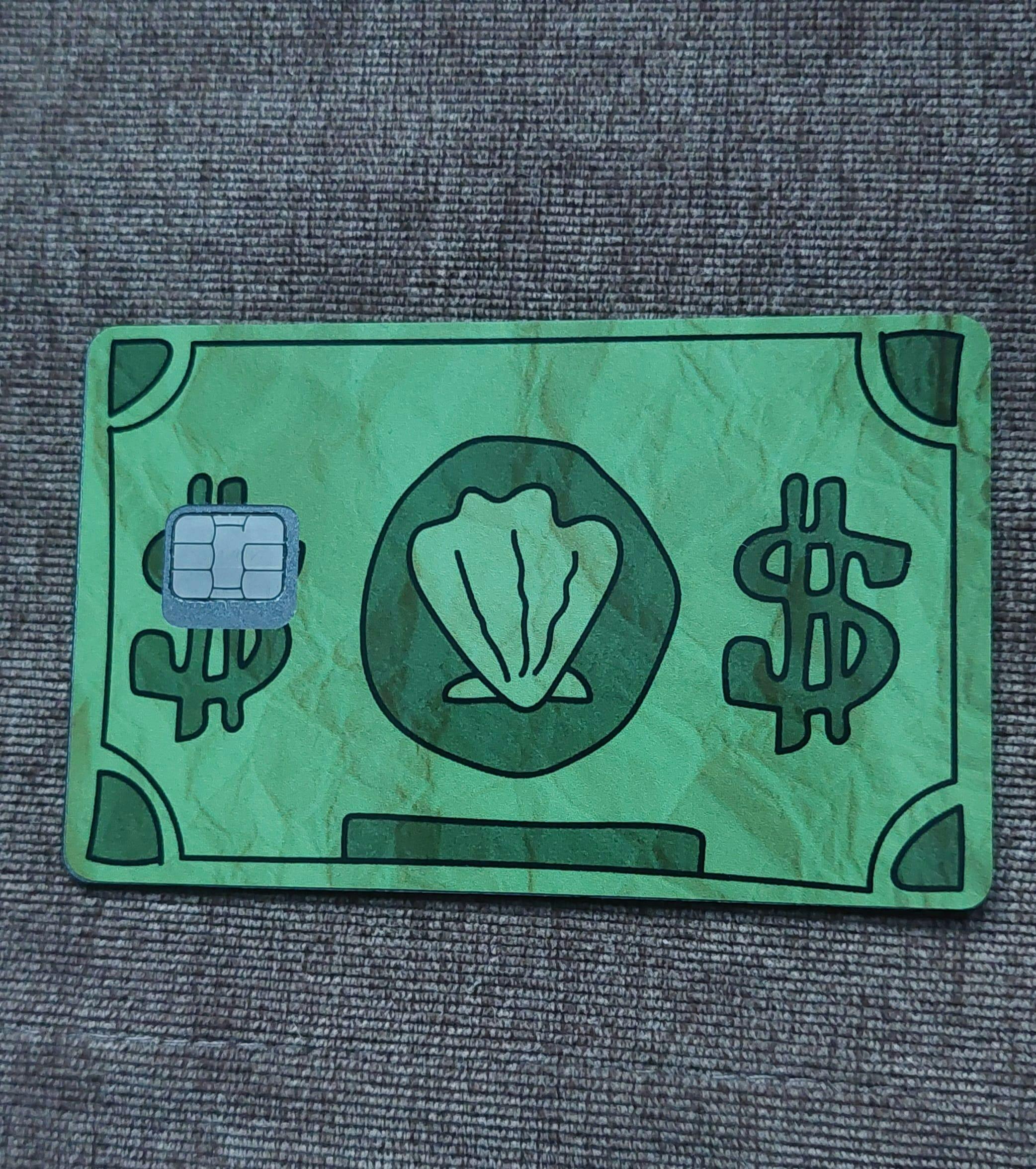 CUCU Cash Money Credit Card Skins | 4-Pack Debit Card Stickers | Personalized Bank Card Covers