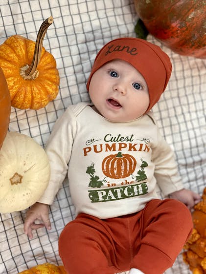 Cutest pumpkin in sales the patch baby outfit