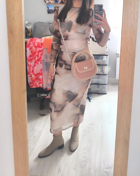 Bolso Hobo Daria S Rosa Nude