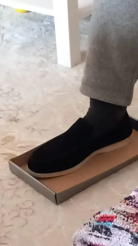 Mocassin homme en daim BLACK