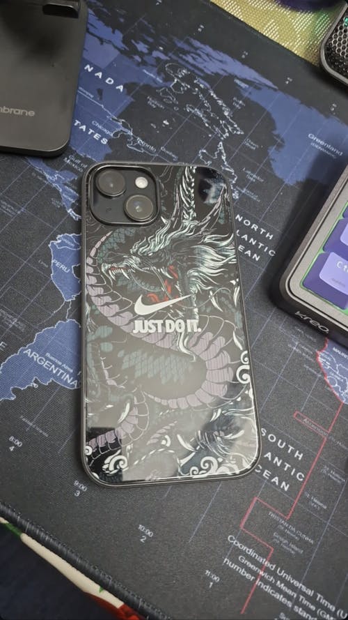 Dragon Swoosh Abstract Glass Phone Case Cover