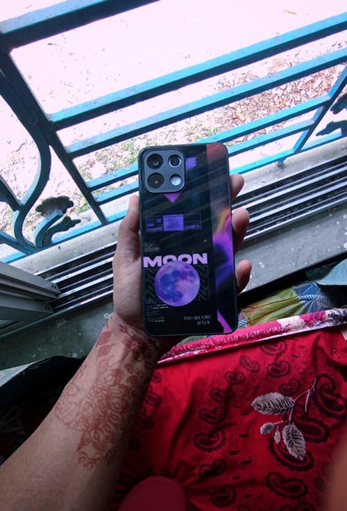 Moon Abstract Glass Phone Case Cover