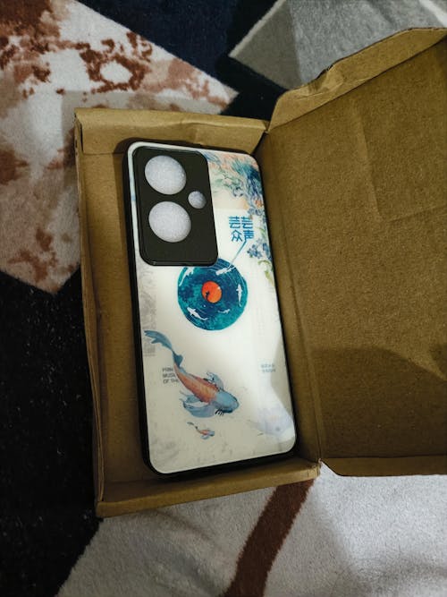 Koi Fish Abstract Glass Phone Case Cover