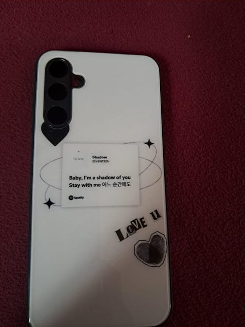 Seventeen Shadow Spotify Glass Phone Case Cover