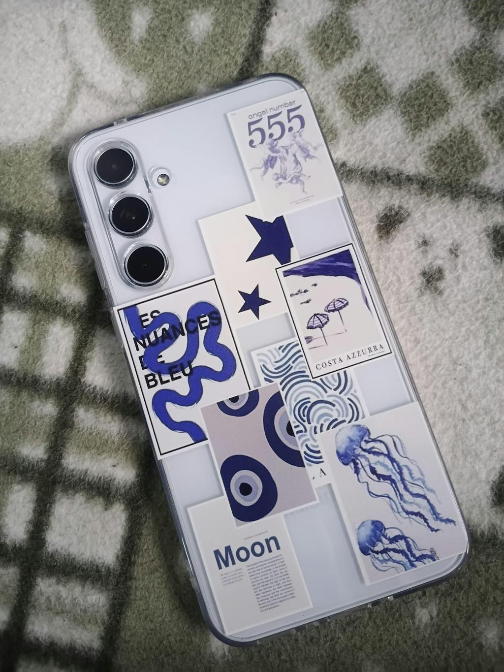 Blue Aesthetic Silicone Clear Case