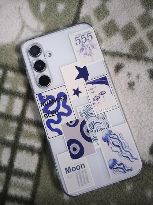 Blue Aesthetic Silicone Clear Case