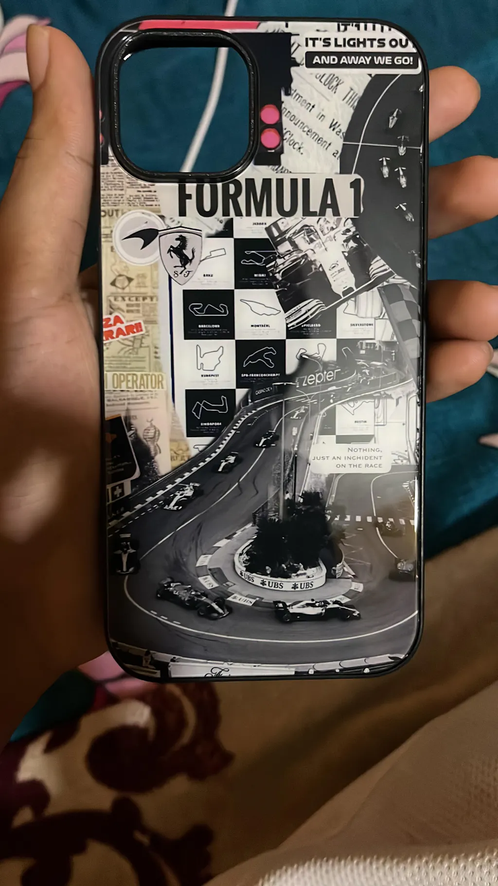 F1 Aesthetic Car Glass Phone Case Cover