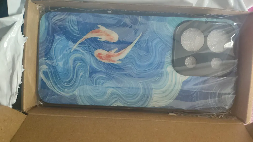 Yin Yang Fishes Abstract Glass Phone Case Cover