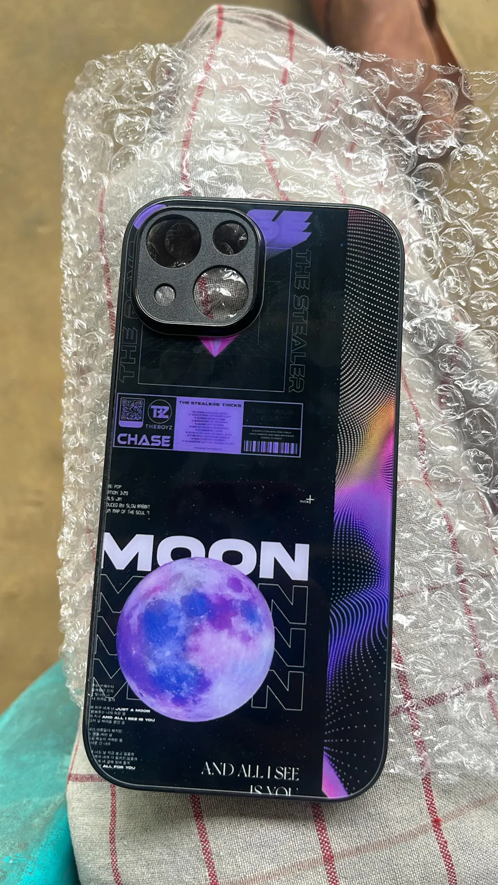 Moon Abstract Glass Phone Case Cover