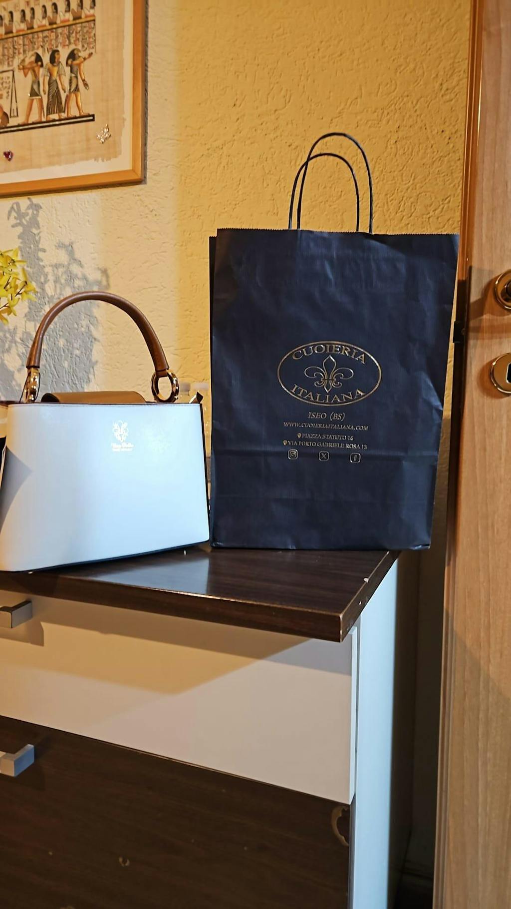 Stellaris Borsa a tracolla in pelle da donna Artigianale Made in Italy Cuoieria Italiana