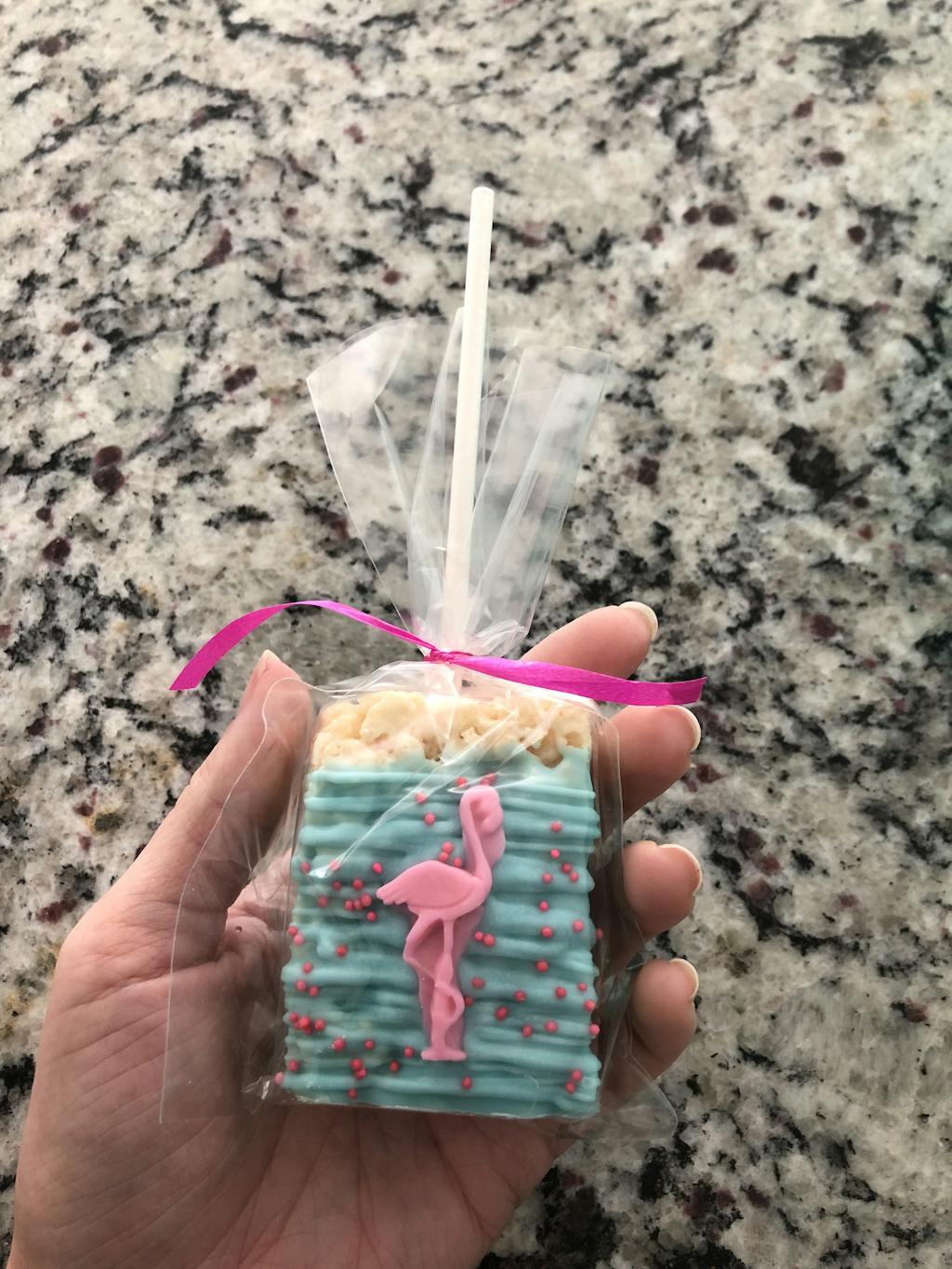 Flamingo Cookies Flamingo Favors Chocolate Rice Krispies Pop Pink Flam