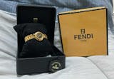 Preloved Authentic Fendi Mother of Pearl Gold Watch