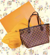 Preloved Authentic Louis Vuitton Neverfull PM — Damier Ebène Canvas