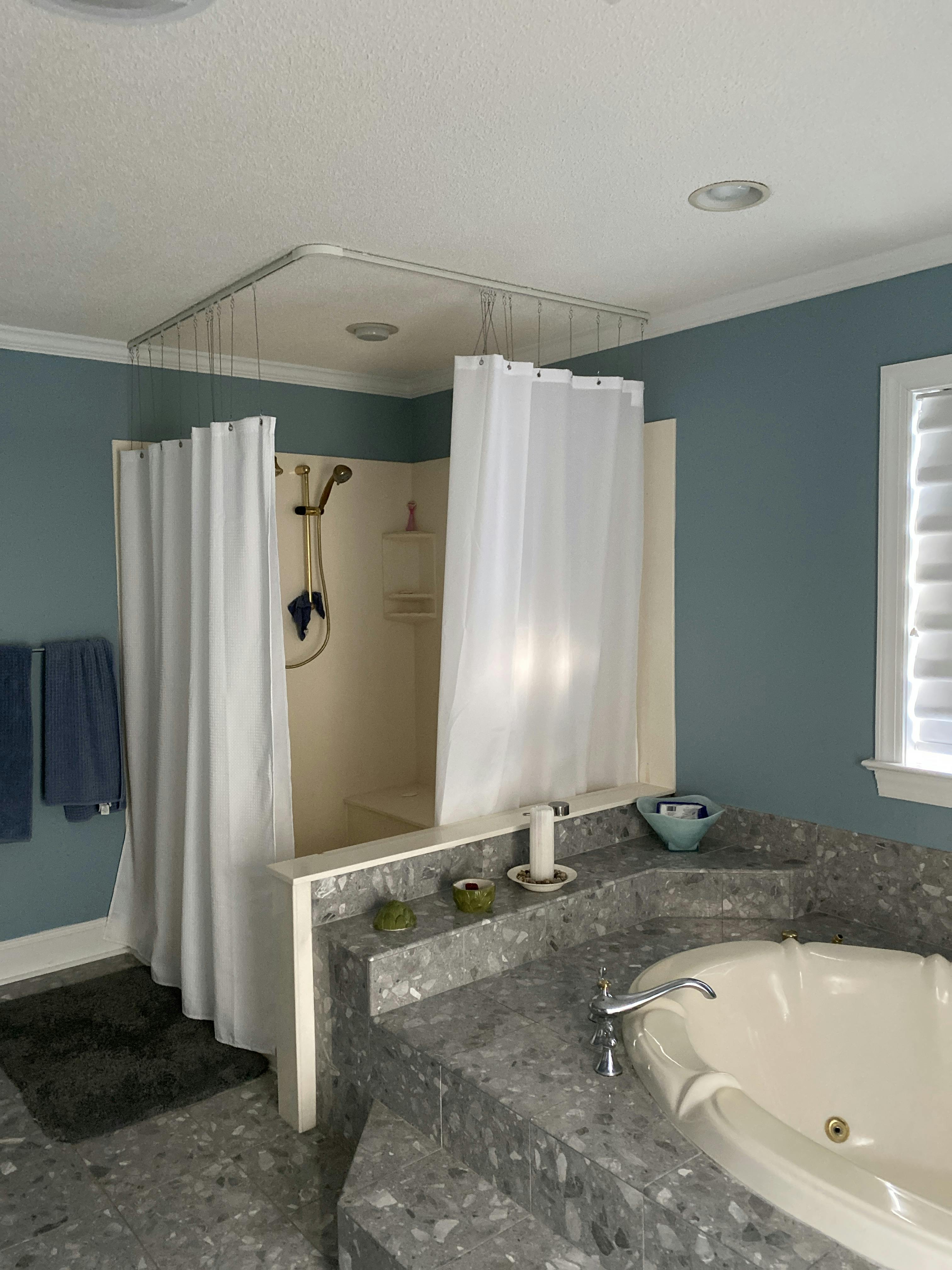 Shower Curtain Track Set Curtain Rod Connection