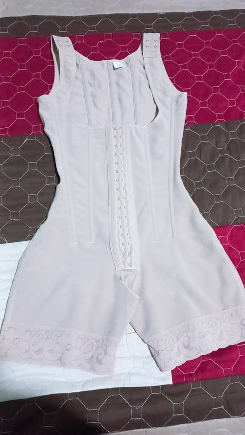 Alta compresión doble ropa abdomen control gancho y cierre de ojos control de barriga mono ajustable