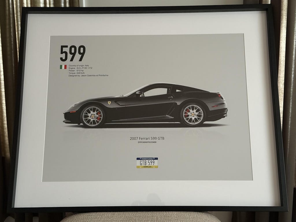 Ferrari 599 GTB Framed Print (Commissioned)