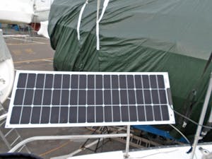 100 Watt Carbon Fiber Marine Solar Panel With SeaDog Rail Mount Brackets – DIY Install