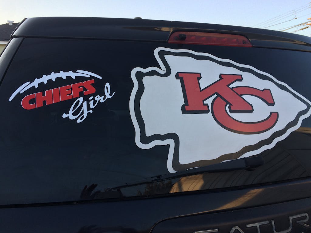 Kansas City Chiefs Girl Window Decal Sticker Custom Made In the USA