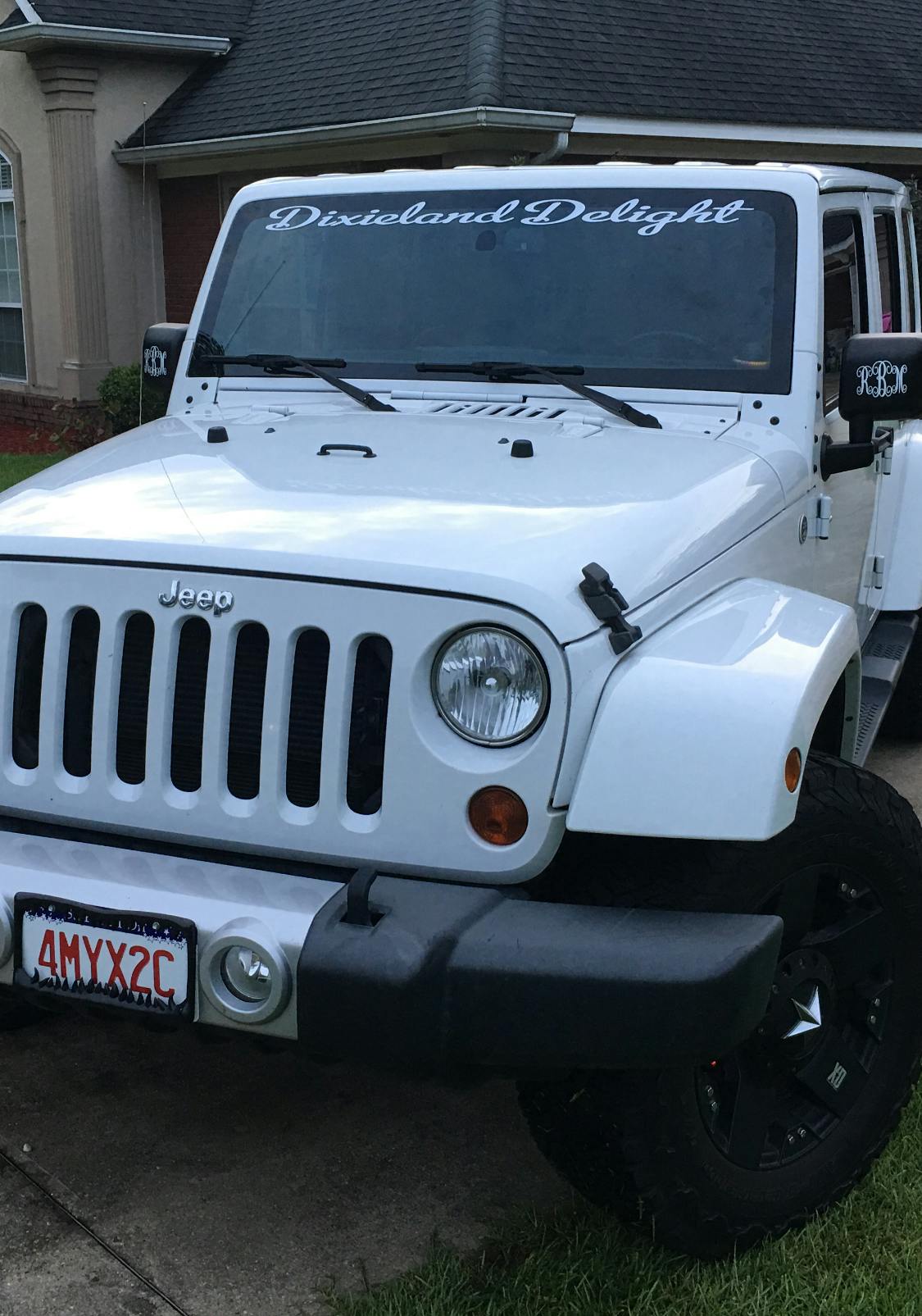 Custom Windshield Banner for your Jeep Make your own Custom Sticker