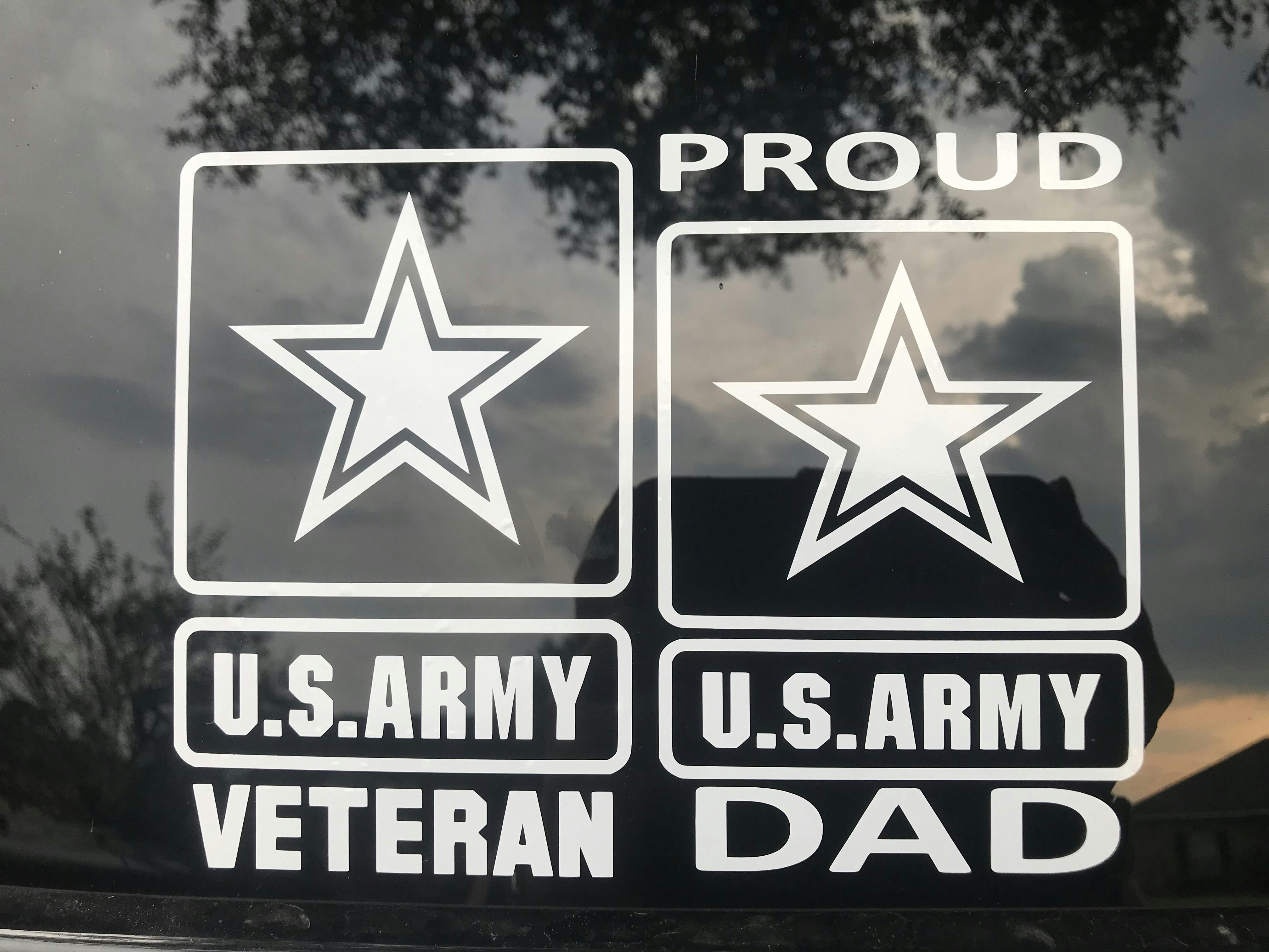 Army Veteran Military Window Decal Sticker | Custom Made In the USA ...