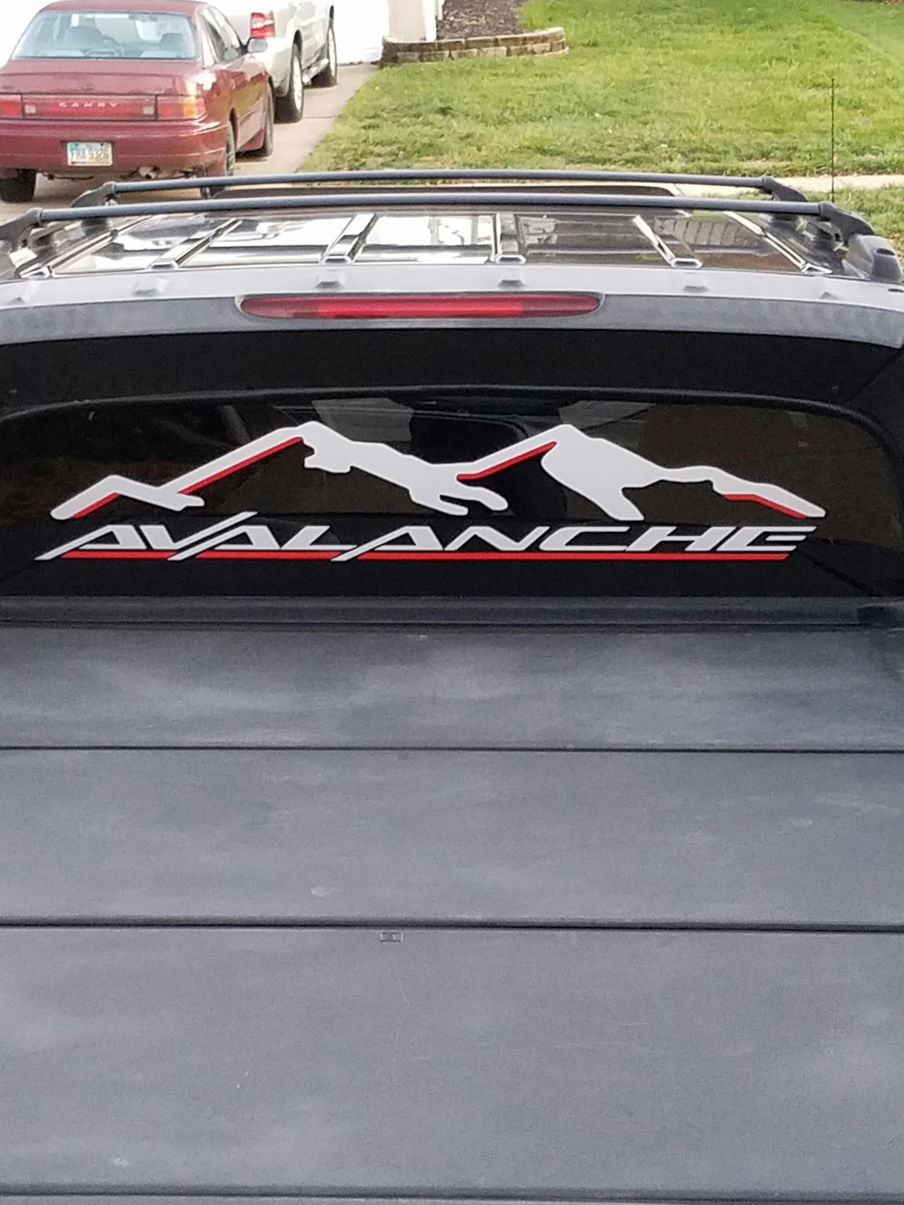 Chevy Avalanche Rear Window Decal Sticker
