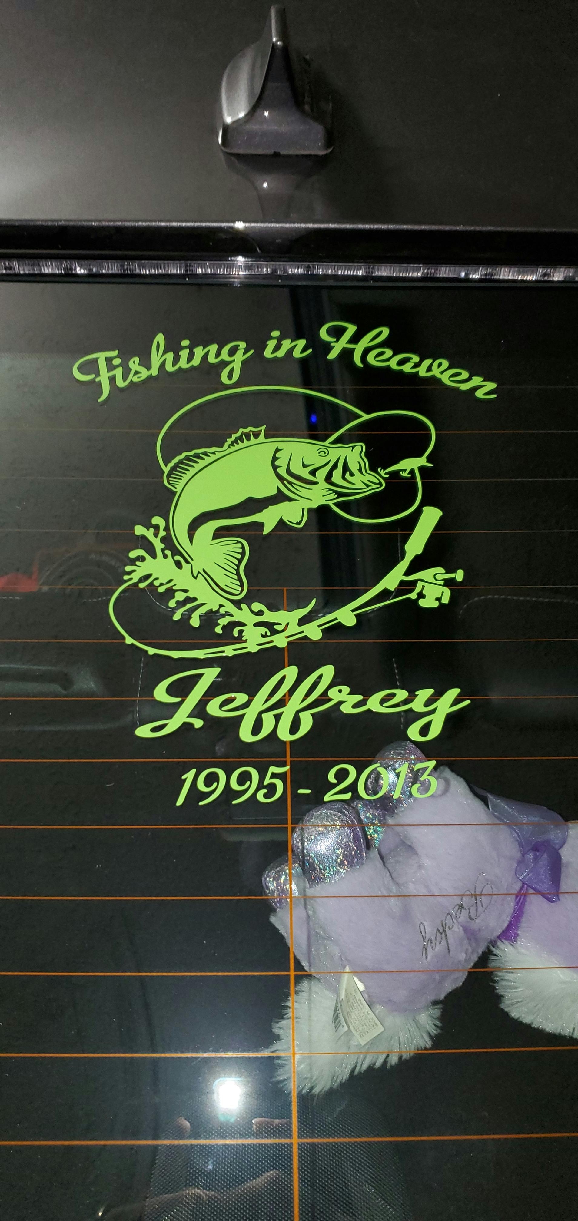 Download Fishing in Heaven In Loving Memory Decal Sticker - Custom ...