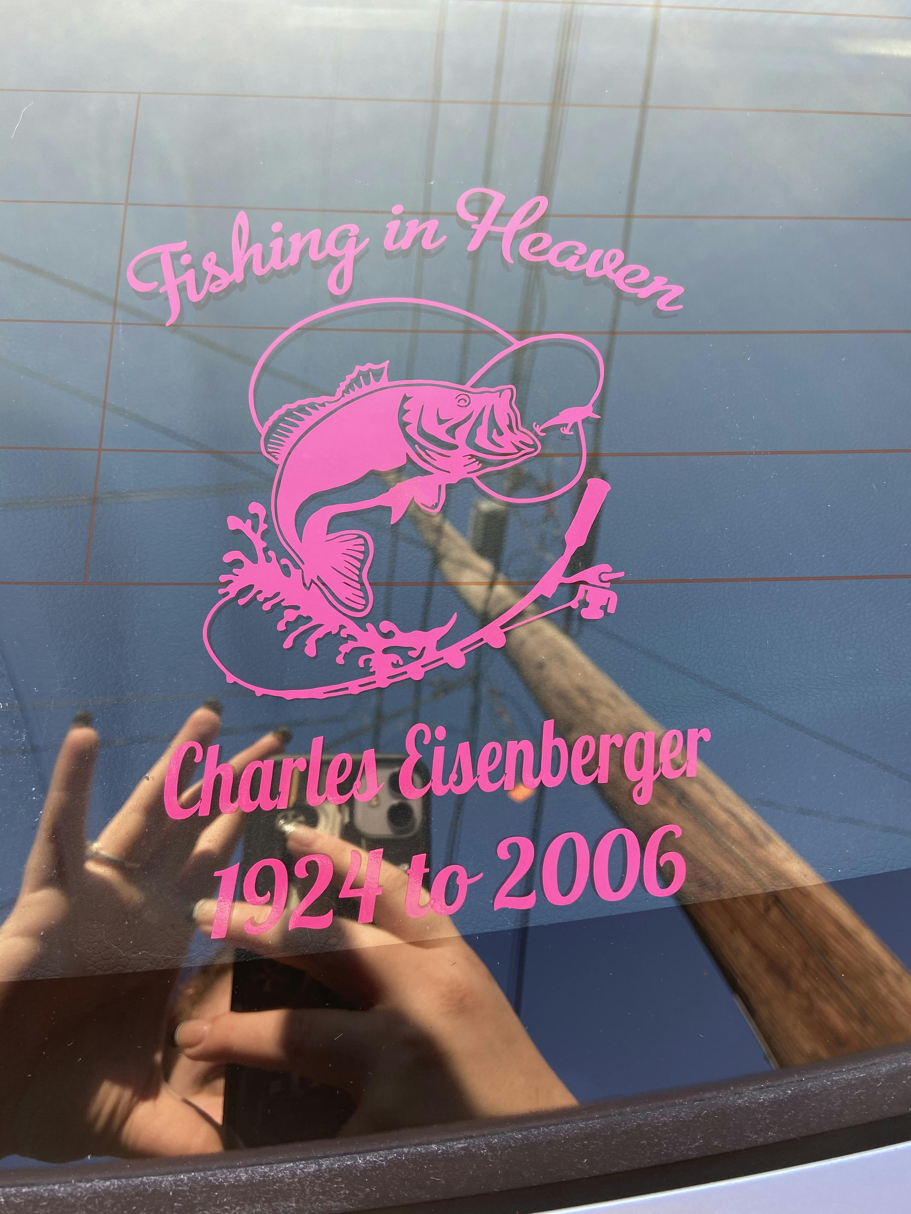 Download Fishing in Heaven In Loving Memory Decal Sticker - Custom ...