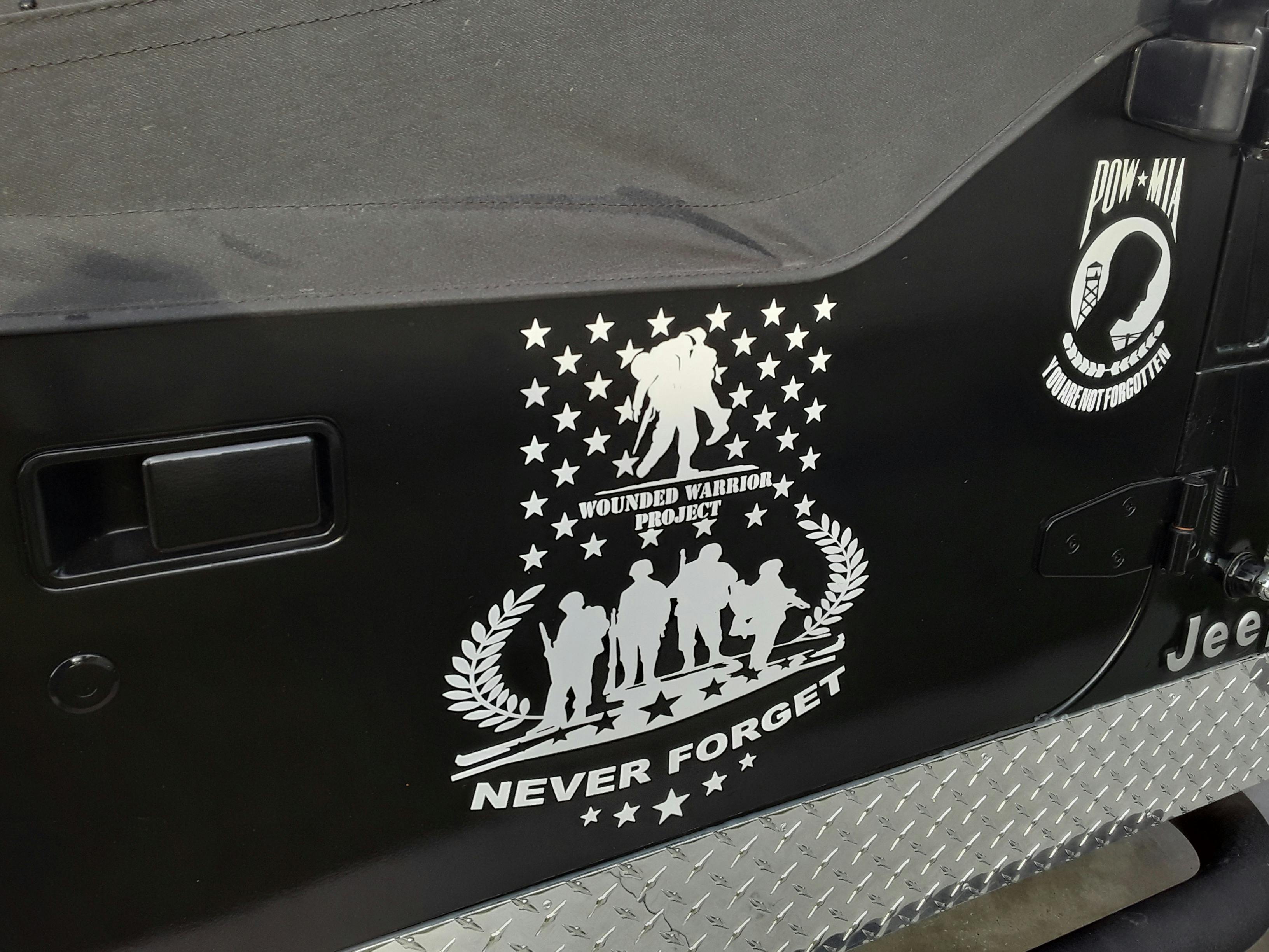 Never forget Military Honor window decal sticker 