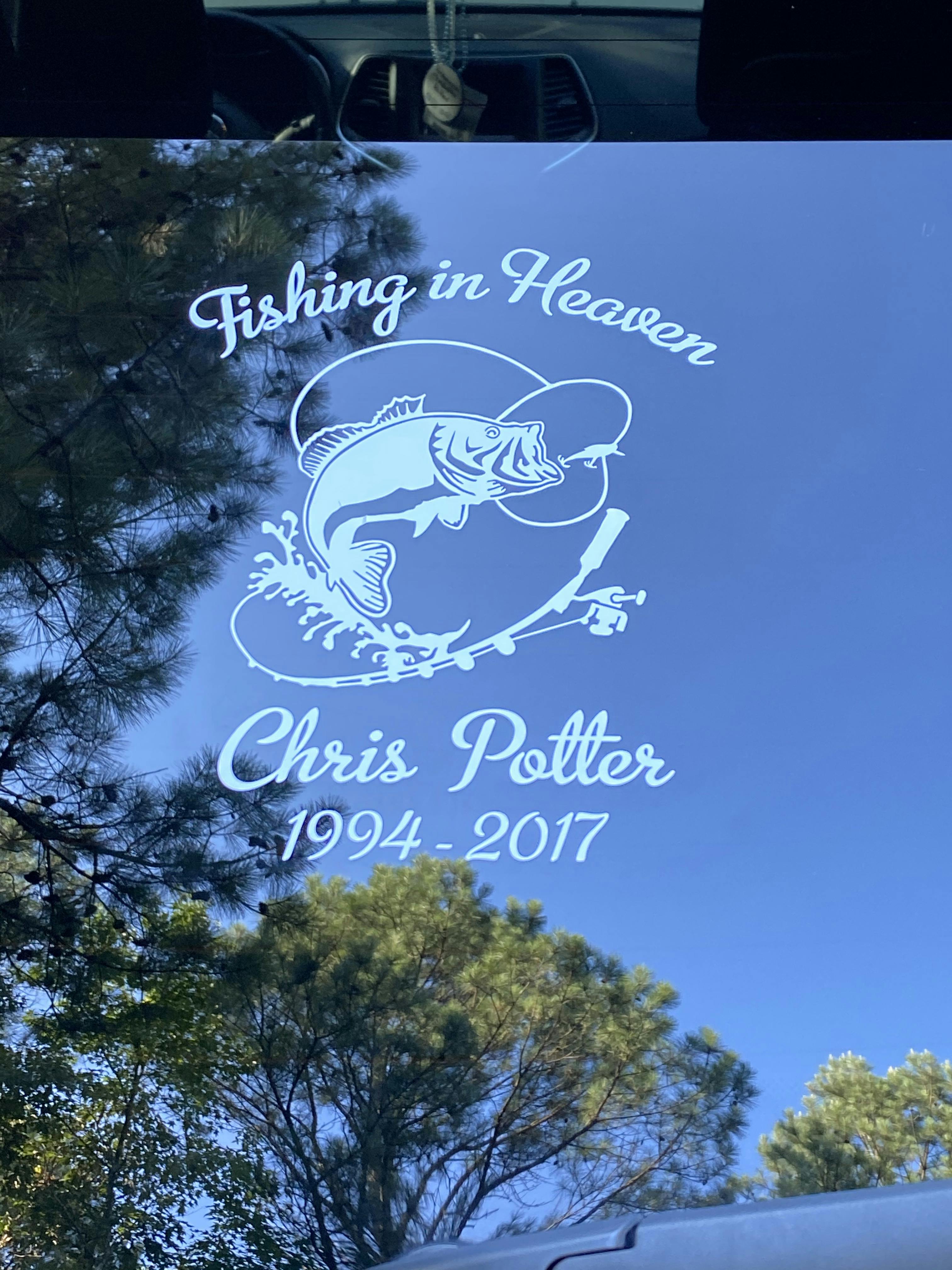 Download Fishing in Heaven In Loving Memory Decal Sticker - Custom Sticker Shop