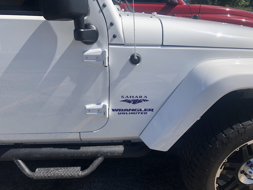 Jeep wrangler Unlimited Sahara Fender Jeep Decal Stickers