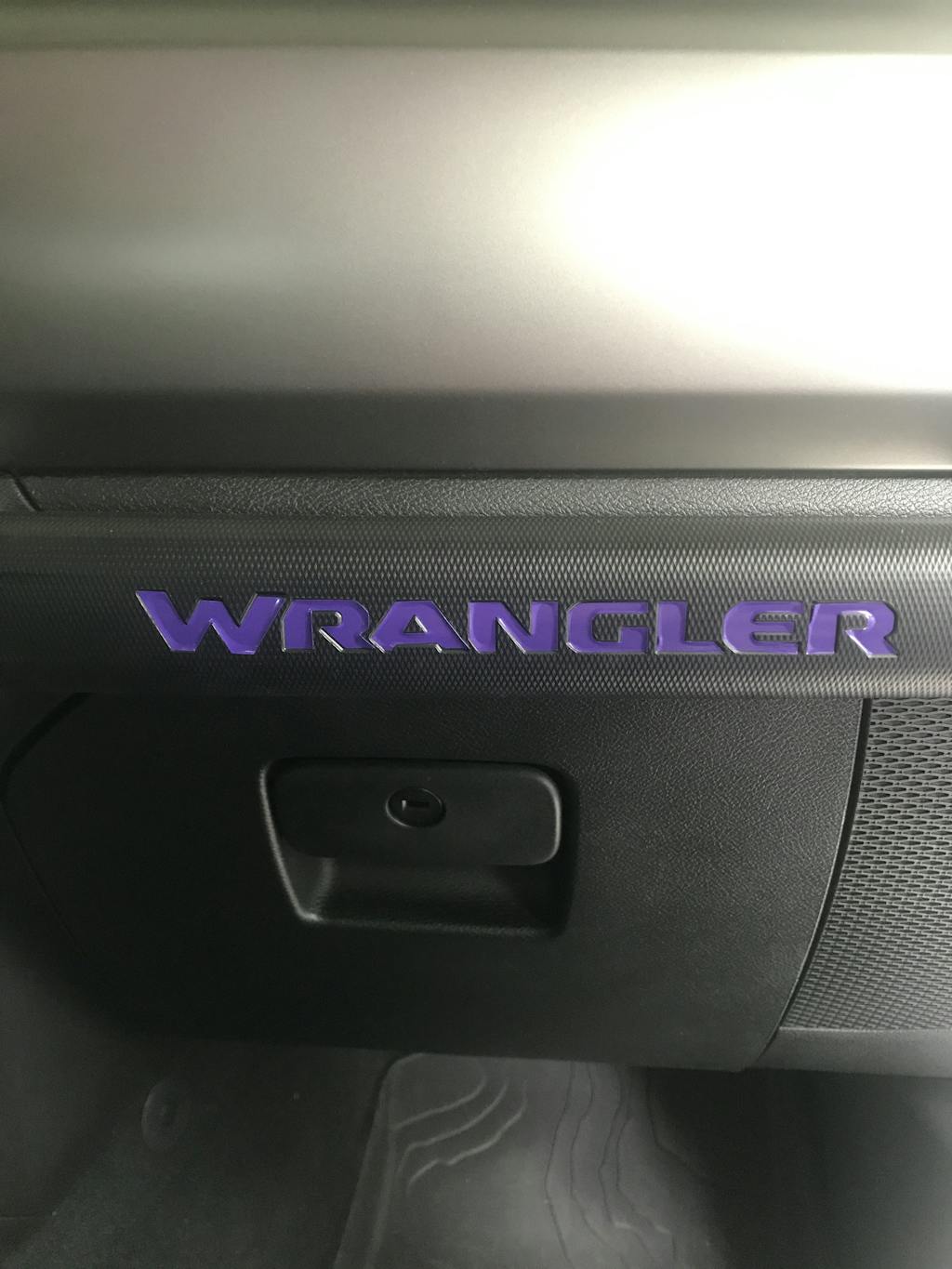 Jeep Wrangler Grab Handle Glove Box 2018 + Decal Inserts Custom Made