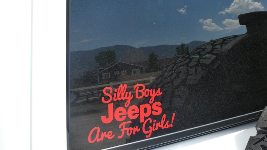 Silly Boys Jeeps Are For Girls vinyl sticker