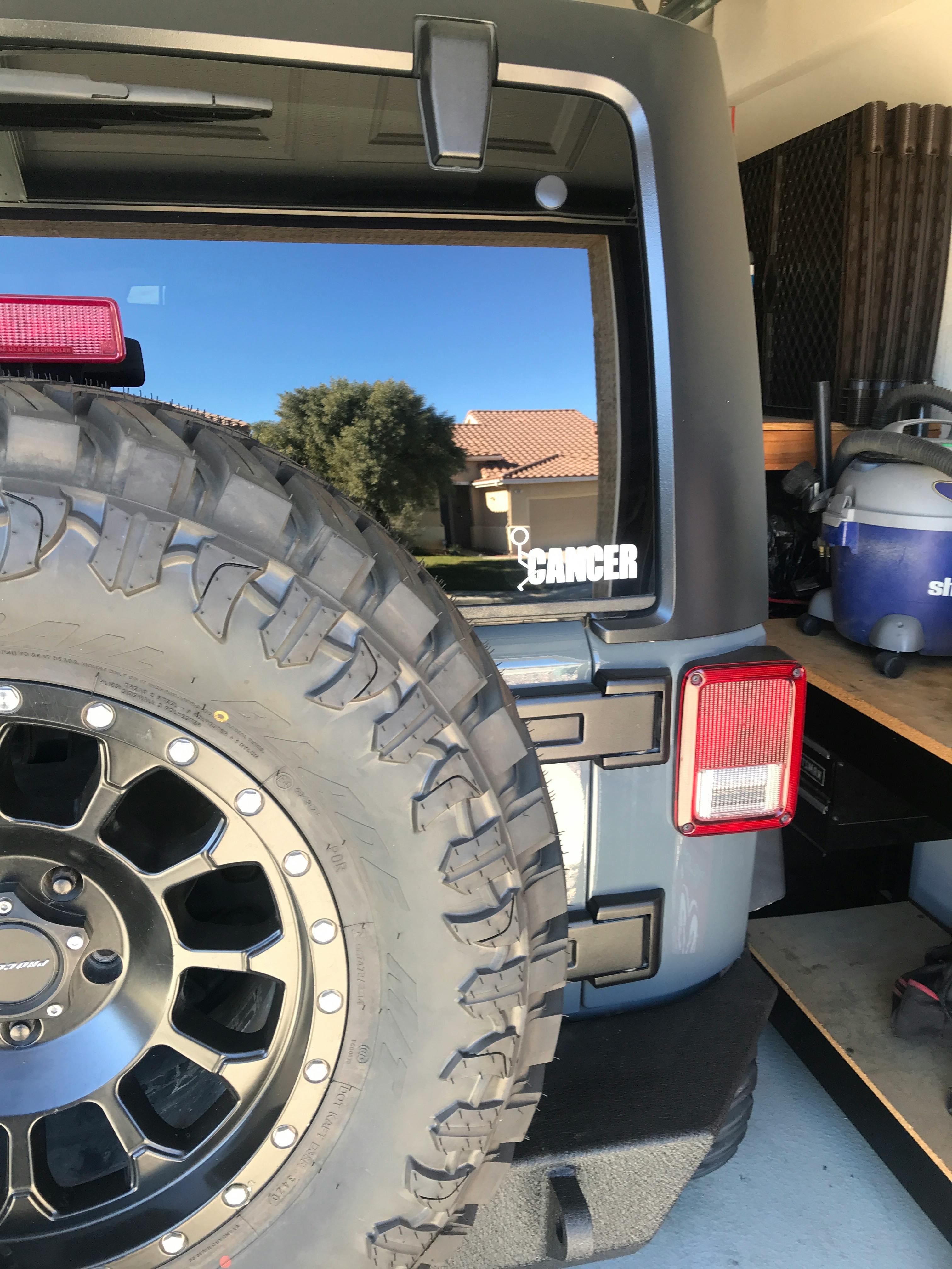 S-K Designs- F Cancer Car Stickers And Decals, Truck, Van, Laptop, And Window- White- 7.5 Inches- Made In USA - Foto 6