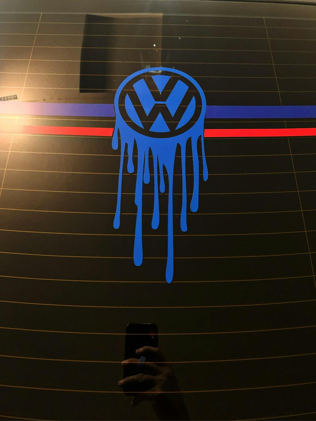 Vw Volkswagen Drip Window Decal Sticker Custom Made In The Usa Fast Shipping 