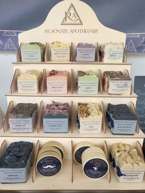 5-Tier Wooden Display Stand - 30 Pockets Countertop Rack for Retail & Craft Shows