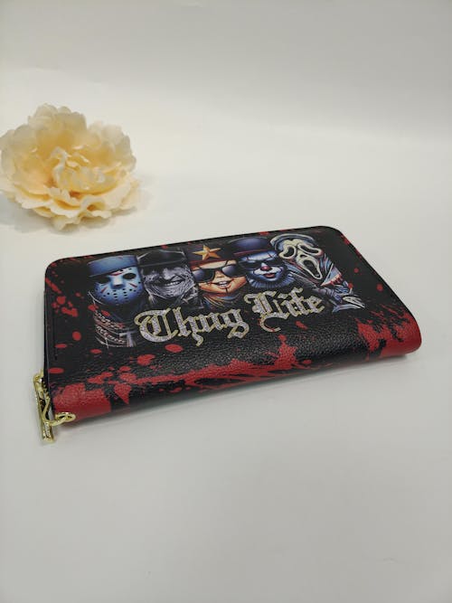 Horror Friends Movie Halloween Bag With Wallet - Thug Life Horror Leather Handbag Set - Leather Shoulder Bag