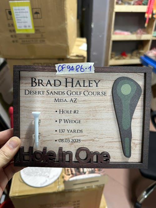 Personalized Hole In One Display, Golf Art, Golf Wood Sign, Golf Gifts For Men