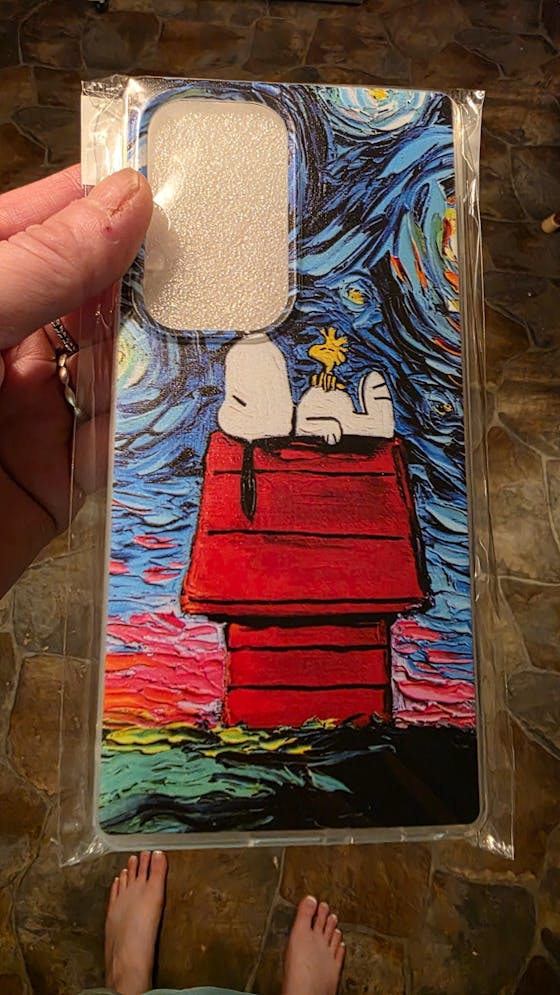 Dog Lying Under Starry Night Van Gogh Samsung Galaxy S25 Ultra Case